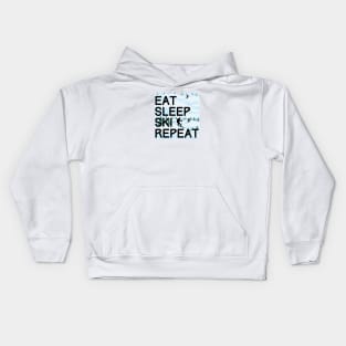 Eat Sleep Ski Repeat Kids Hoodie